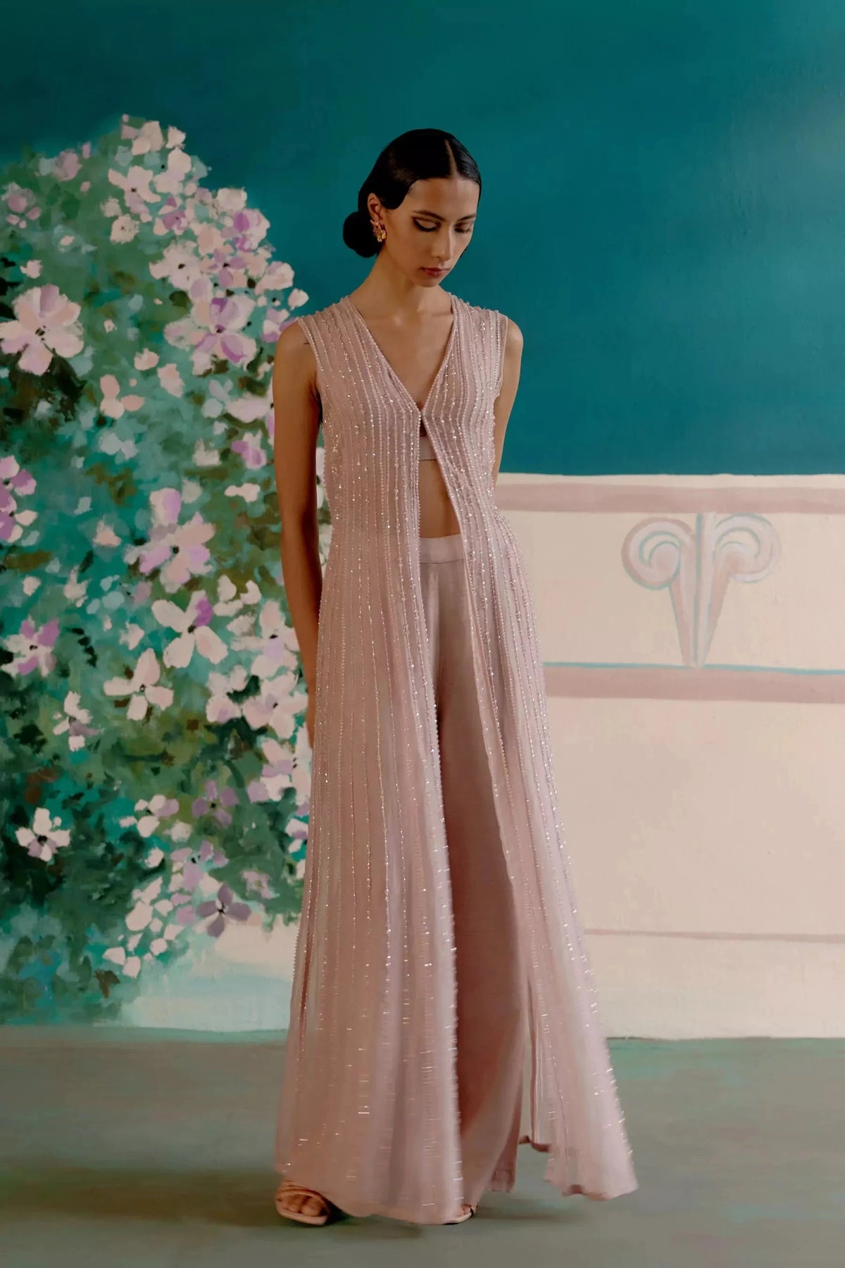 Organza Crystal Cape Set