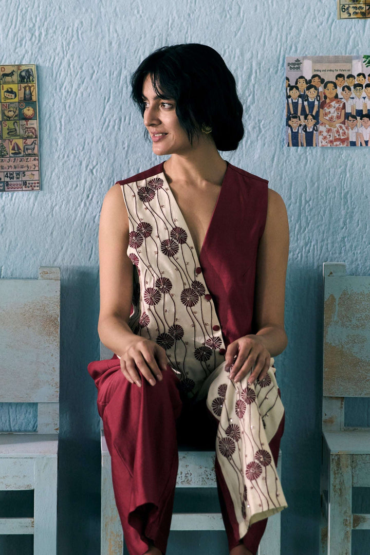 Red & Ivory Vayra Co-rd Set