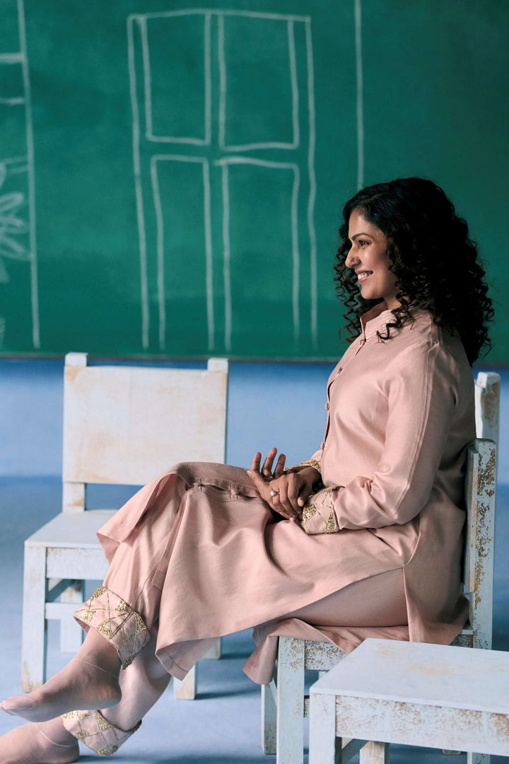 Pink Ziva Ethnic Co-ord Set_3