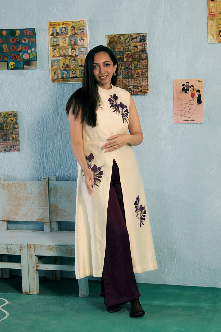 Ivory & Purple Elysia Co-ord Set