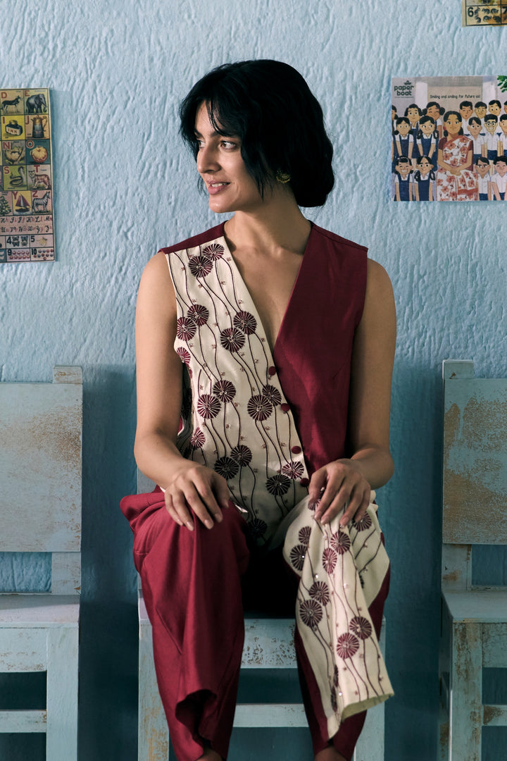 Red & Ivory Vayra Co-rd Set