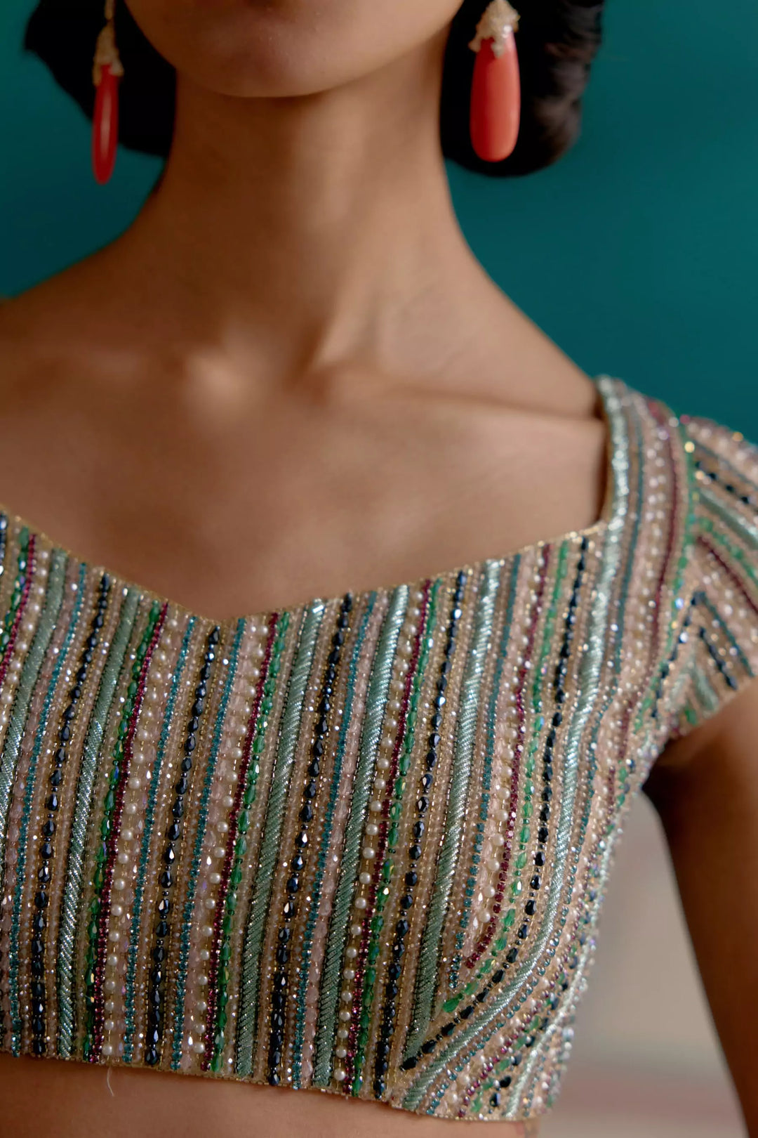 Multi-Colour Crystal Blouse