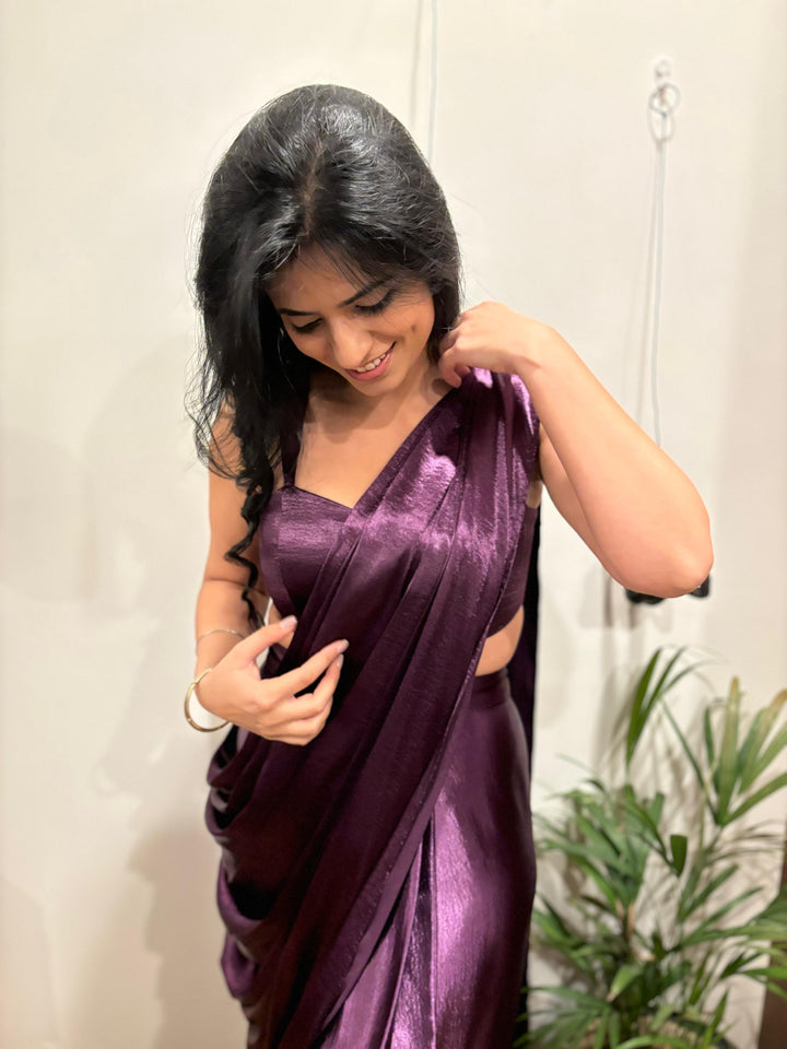 Royal Purple Drape Saree