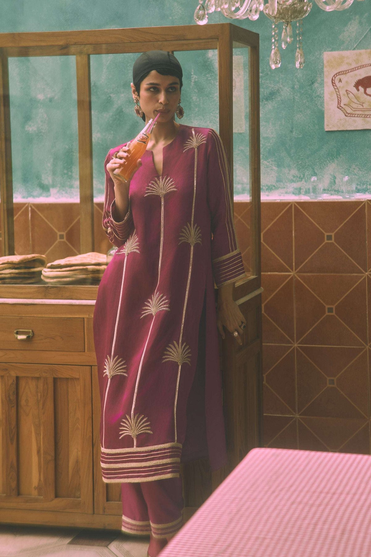 The Palm festive kurta set for women — Warra ethnic coord set India
