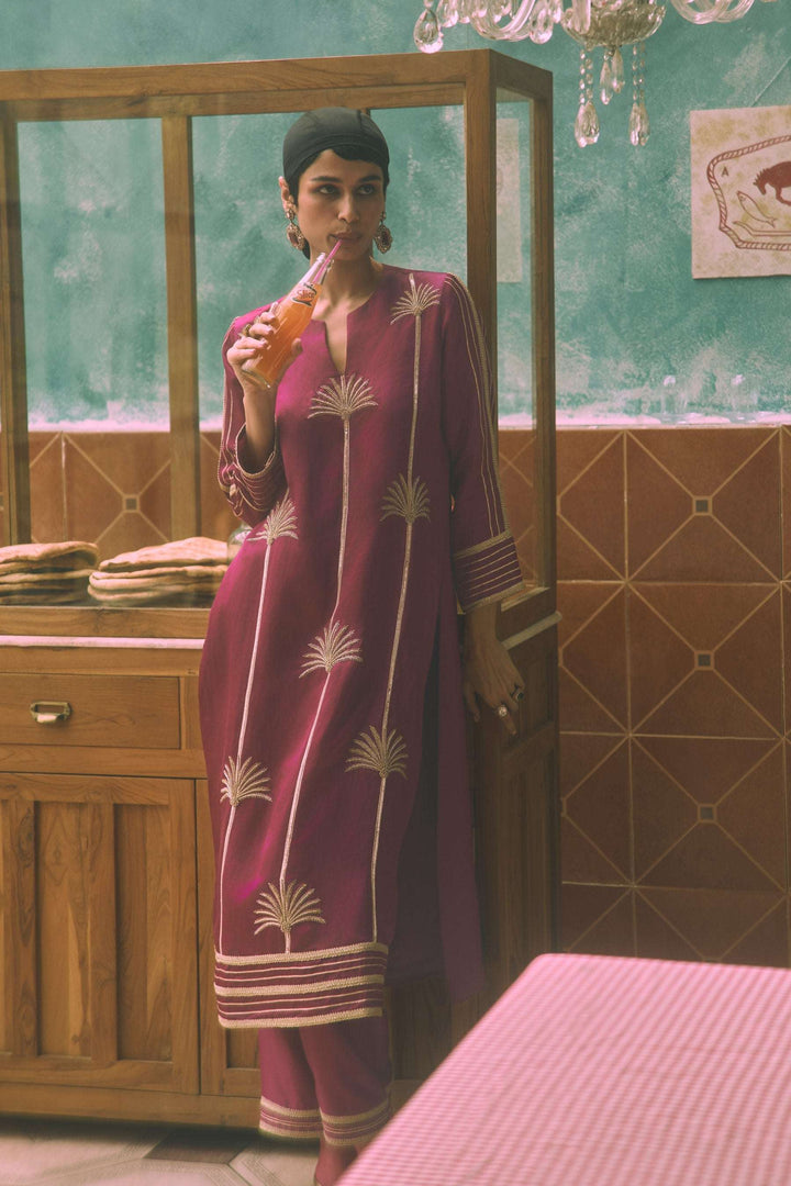 The Palm festive kurta set for women — Warra ethnic coord set India