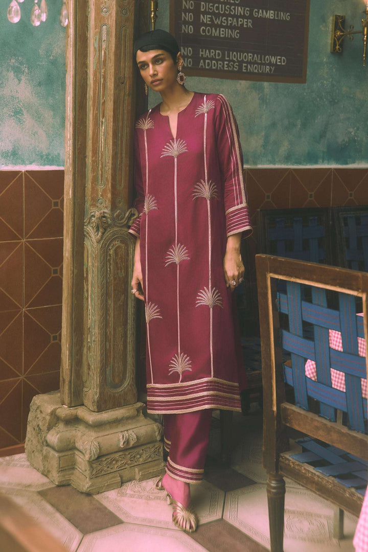 The Palm festive kurta set for women — Warra ethnic coord set India - 2