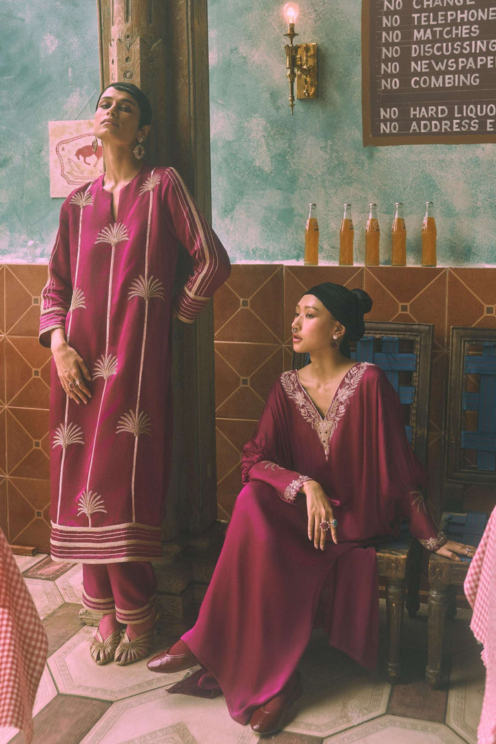 The Palm festive kurta set for women — Warra ethnic coord set India - 4