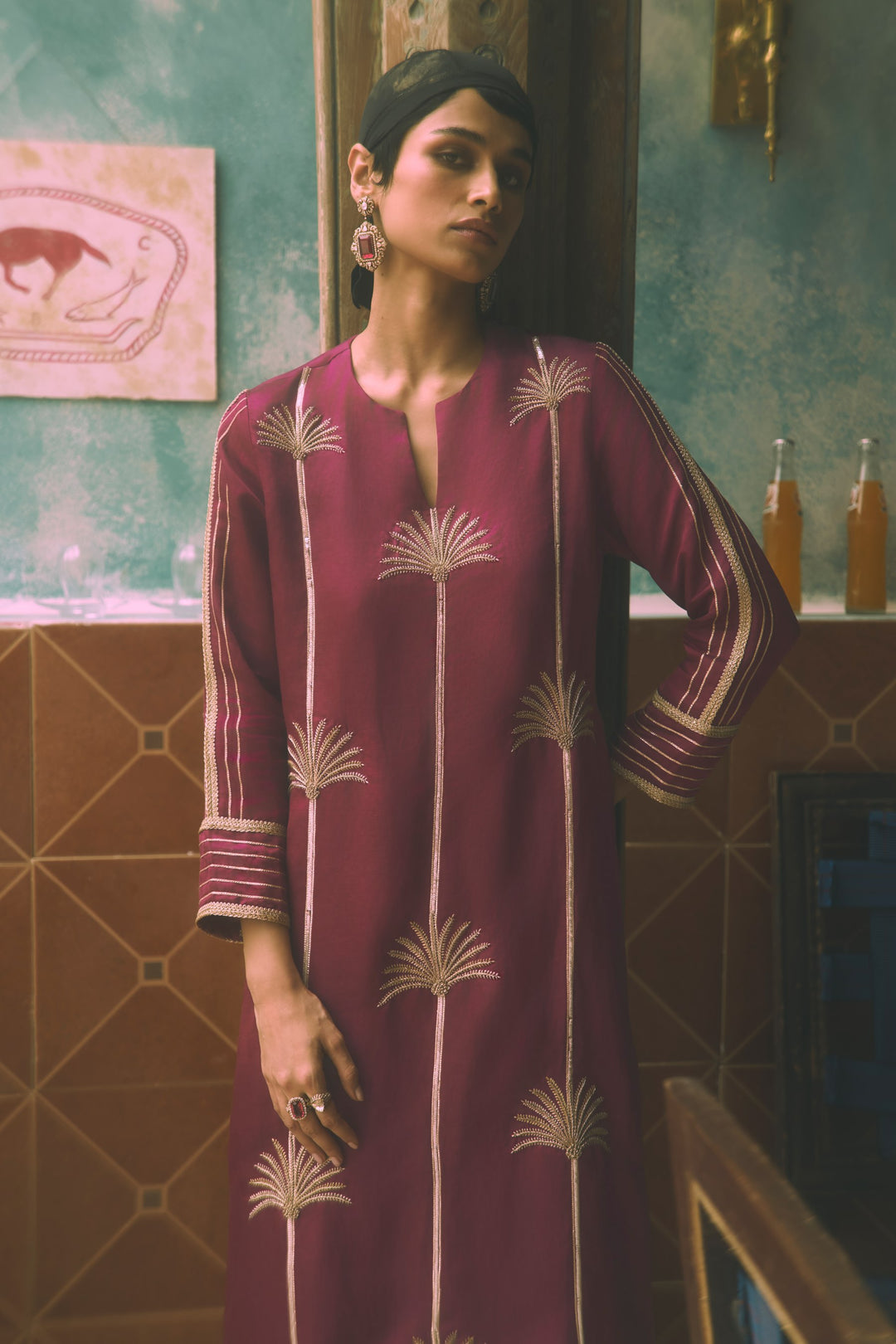 The Palm Kurta Set