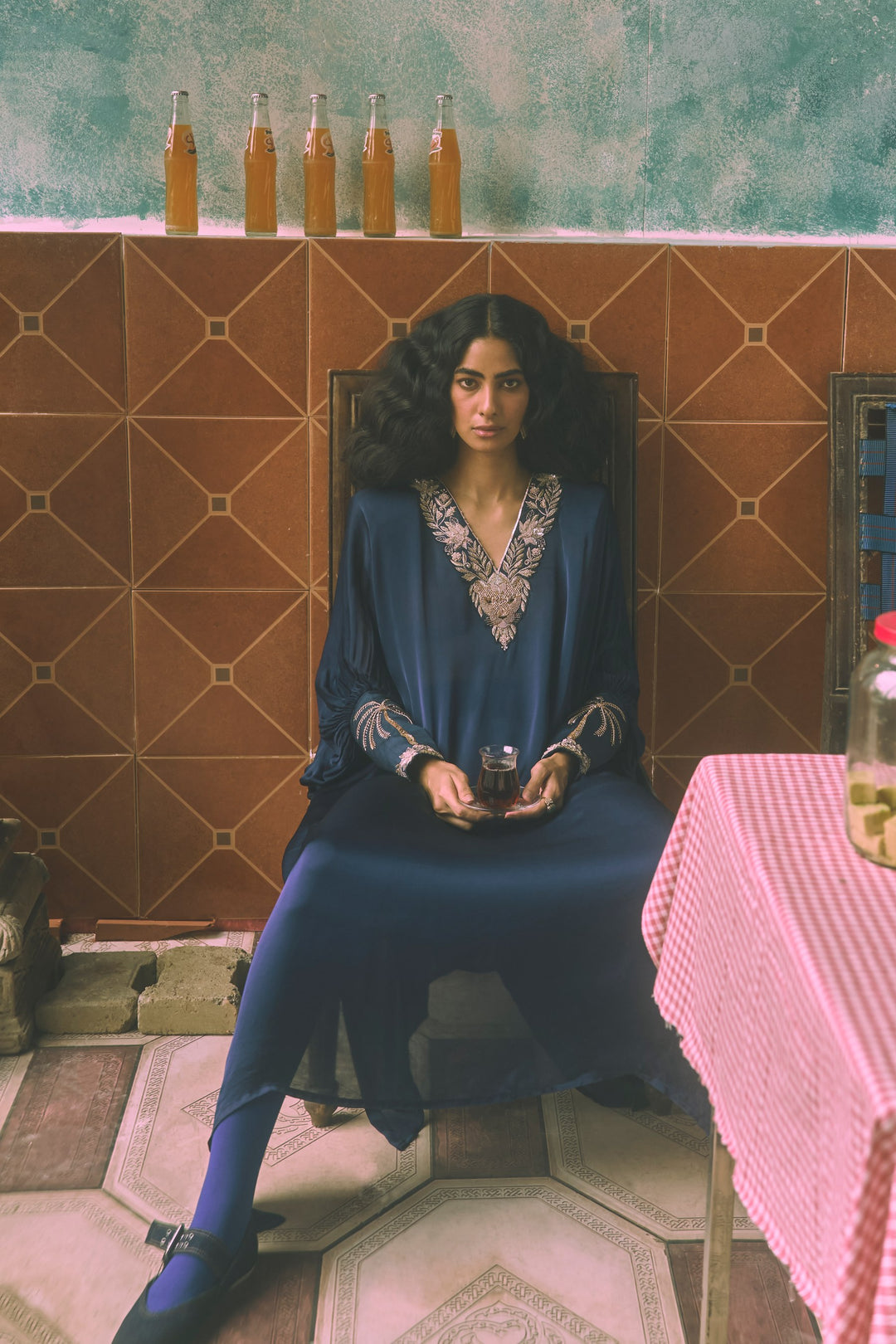 Satin Lionheart Kaftan