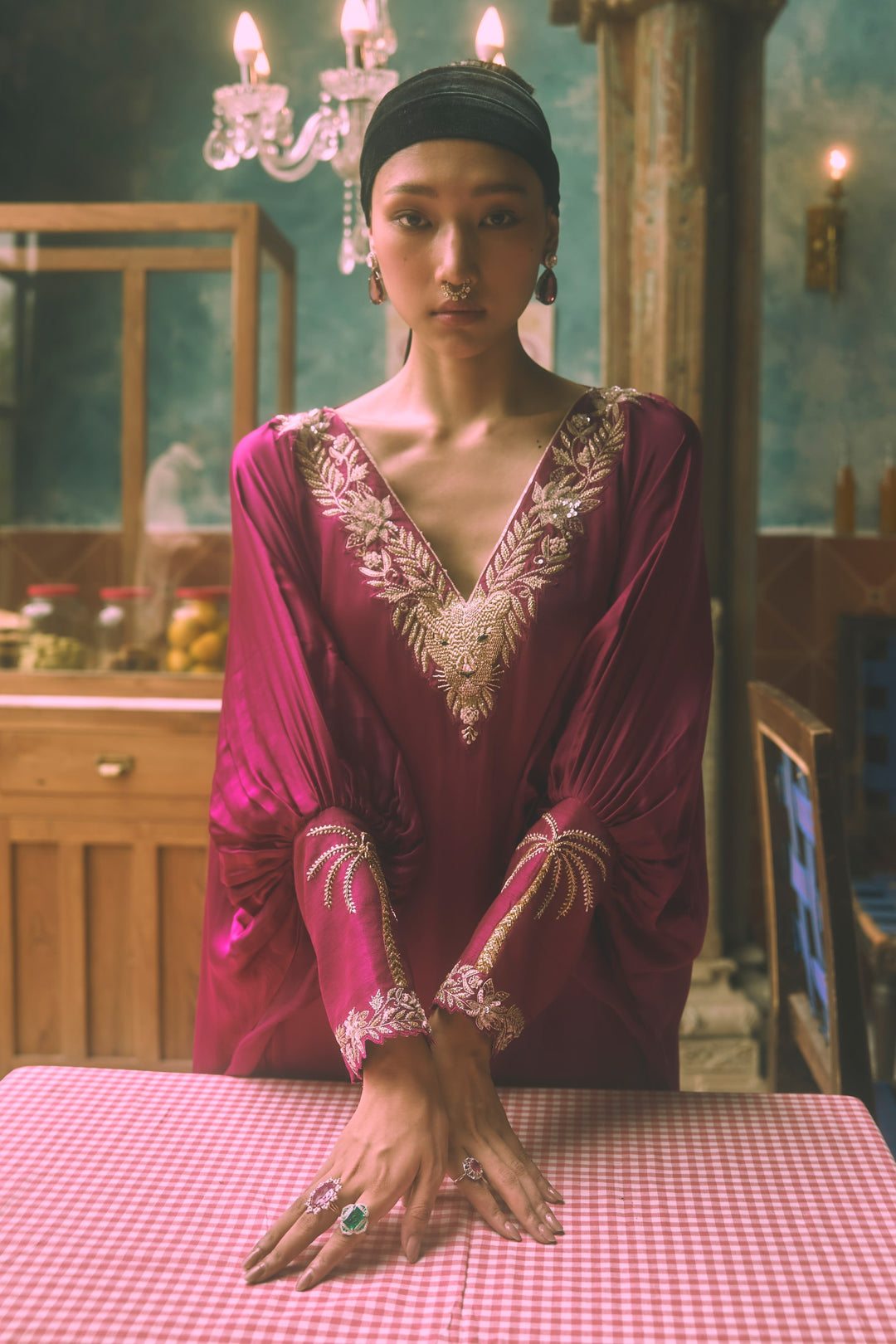 Satin Lionheart Kaftan