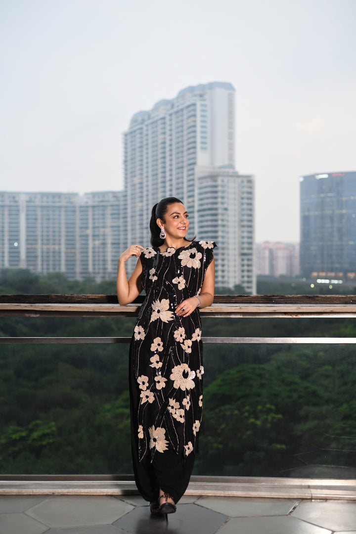 The Black Sequin Cape set