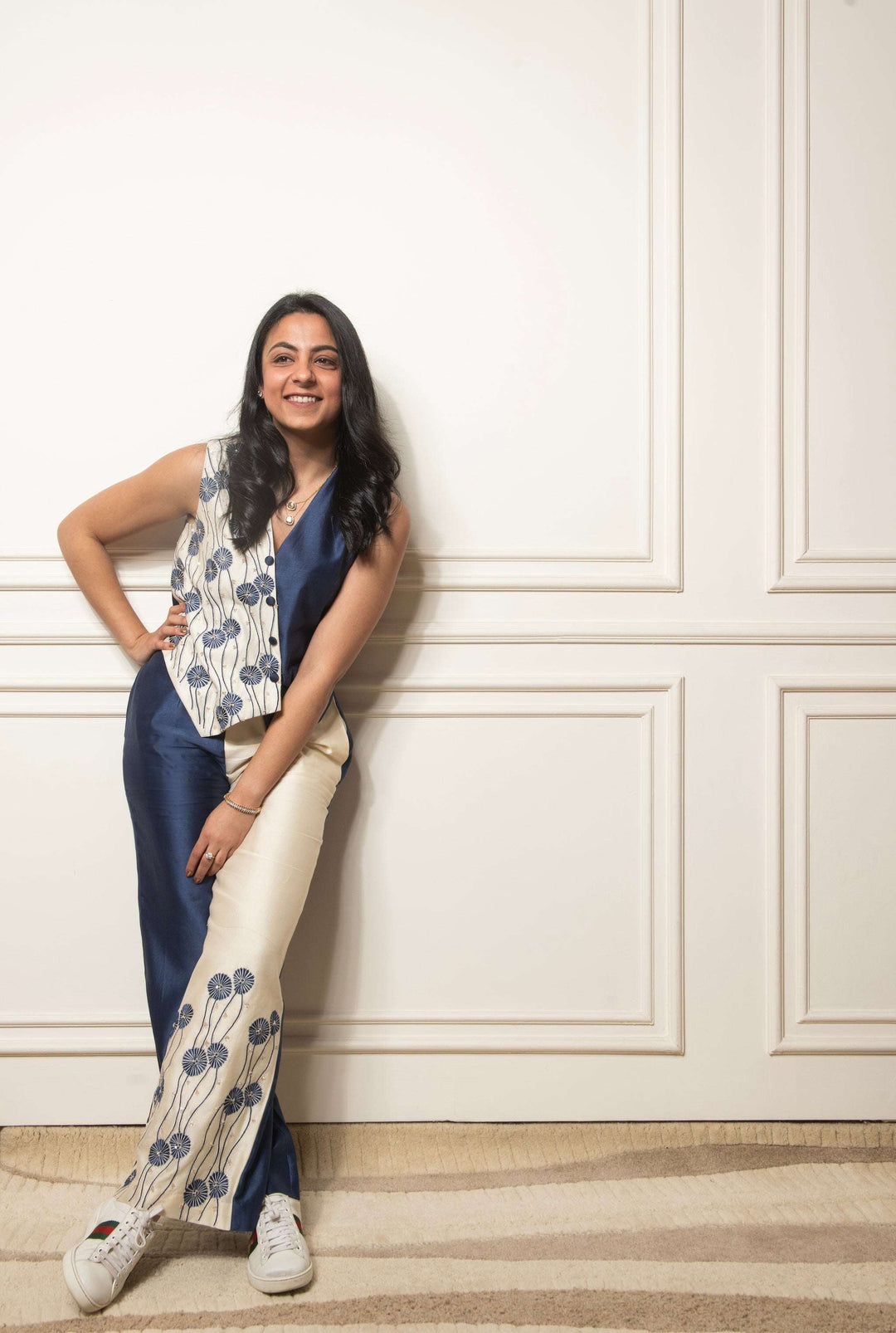 Blue & Ivory Vayra Co-rd Set