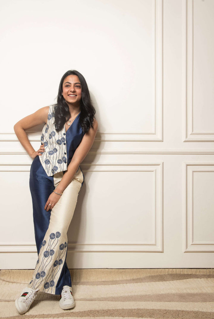 Blue & Ivory Vayra Co-rd Set