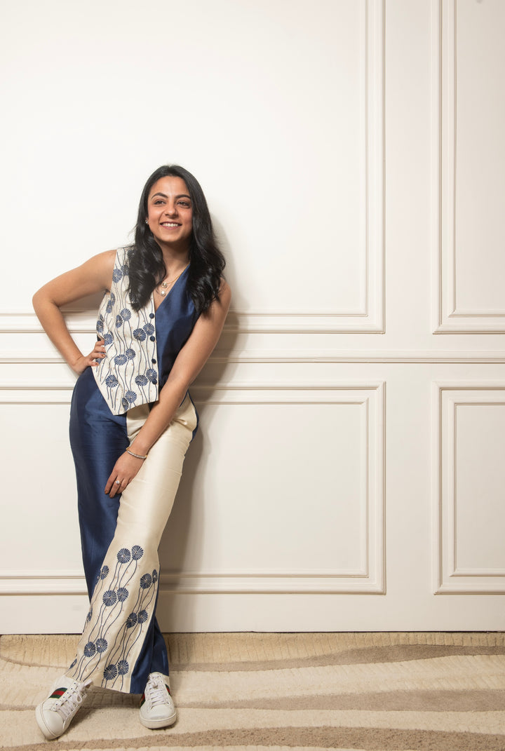 Blue & Ivory Vayra Co-rd Set