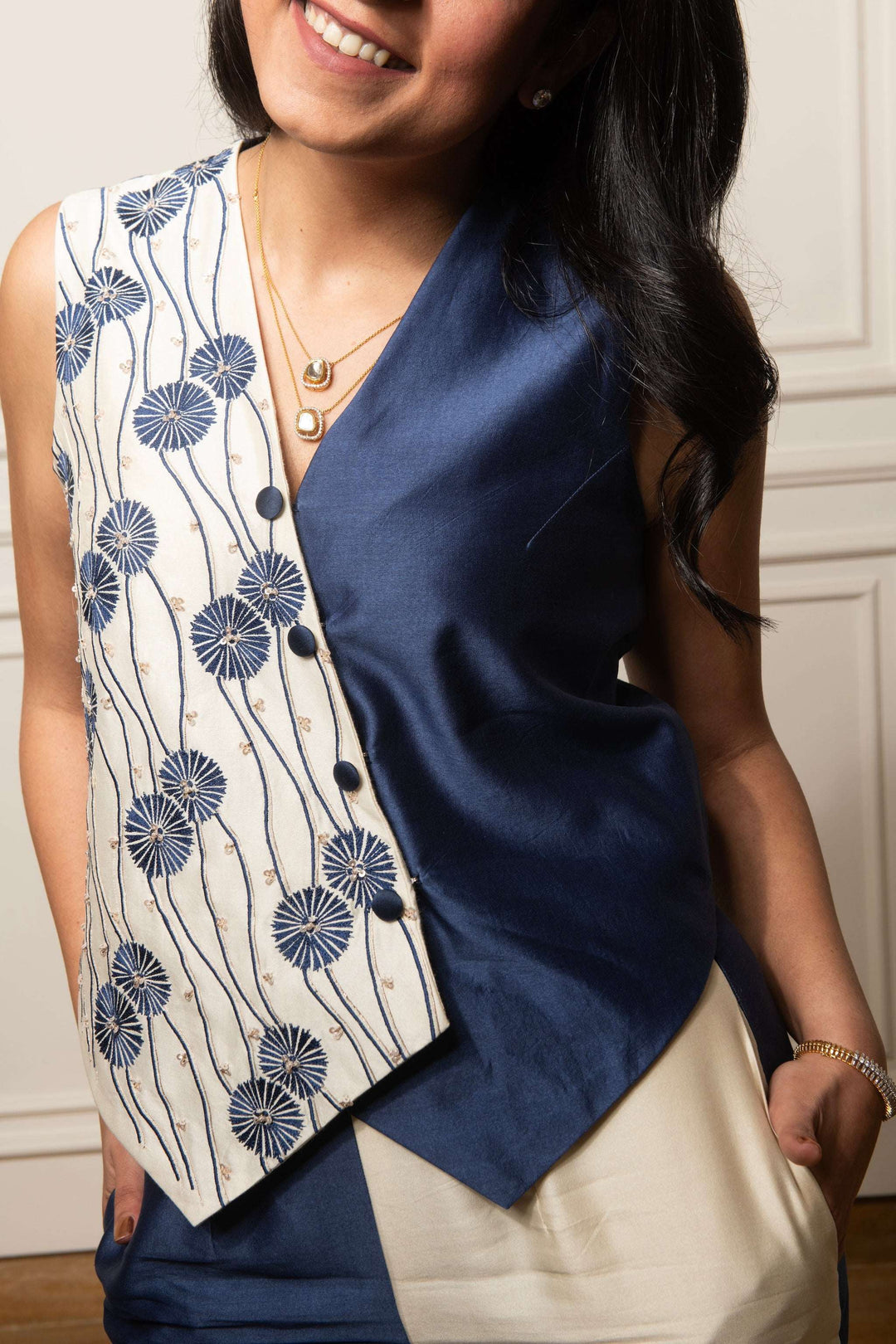 Blue & Ivory Vayra Co-rd Set