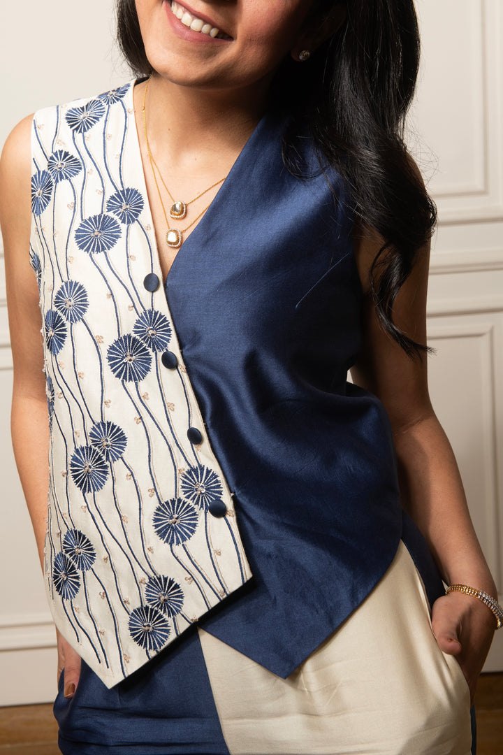 Blue & Ivory Vayra Co-rd Set