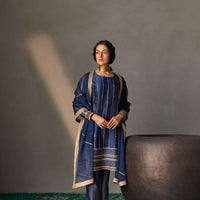 MIDNIGHT BLUE ZARI LINE ENSEMBLE