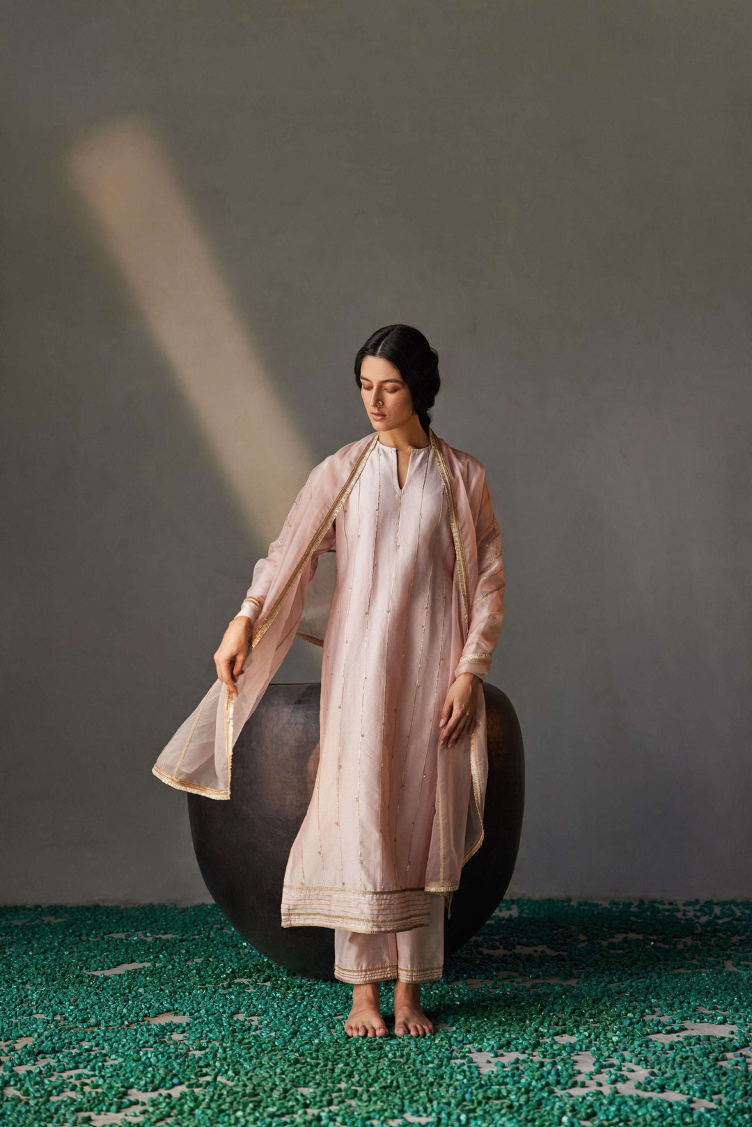 PINK ROSE KURTA SET
