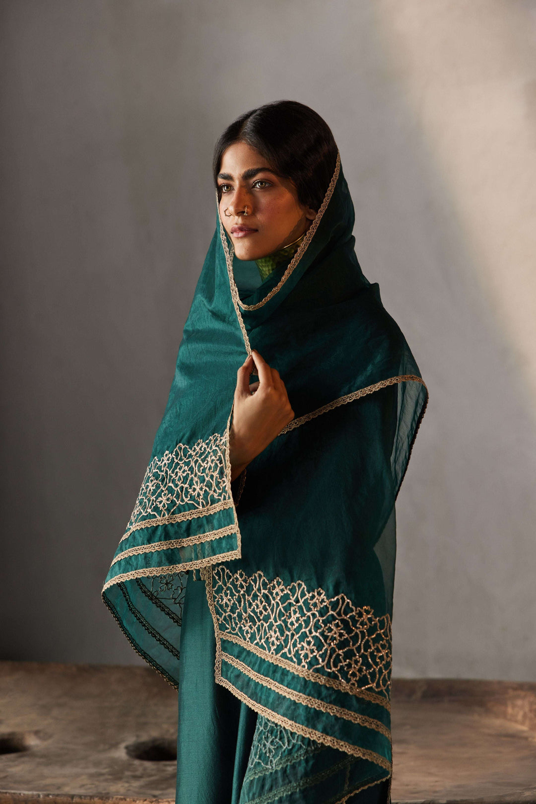 FOREST GREEN KURTA SET
