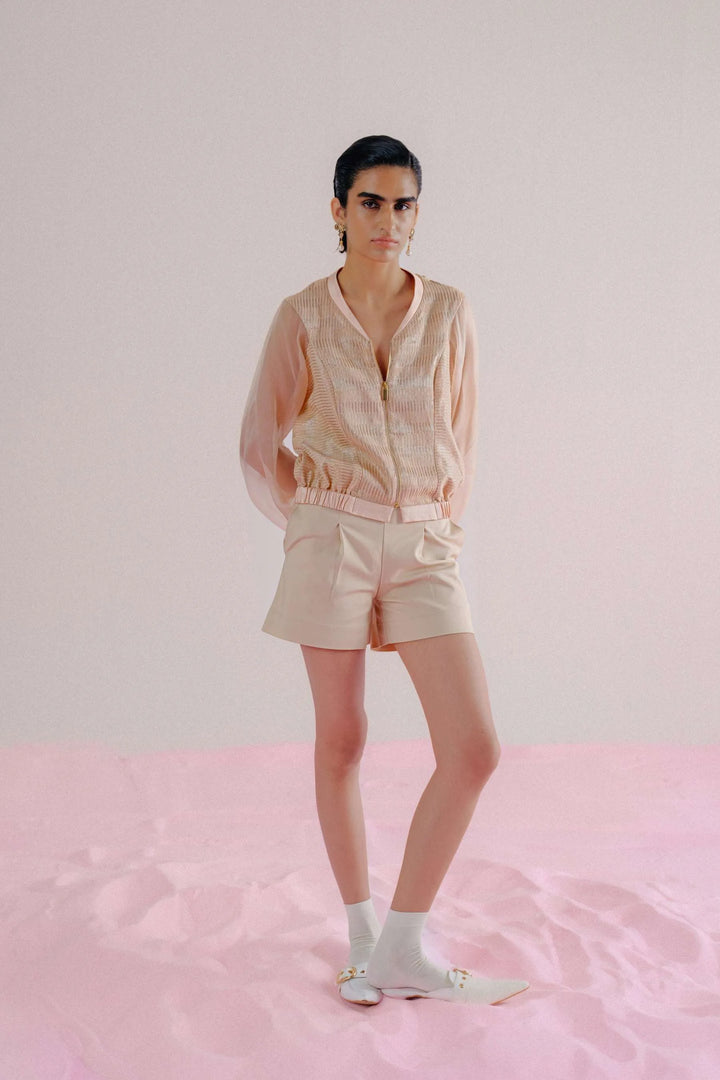 Baby Pink Airform Bomber Jacket_2