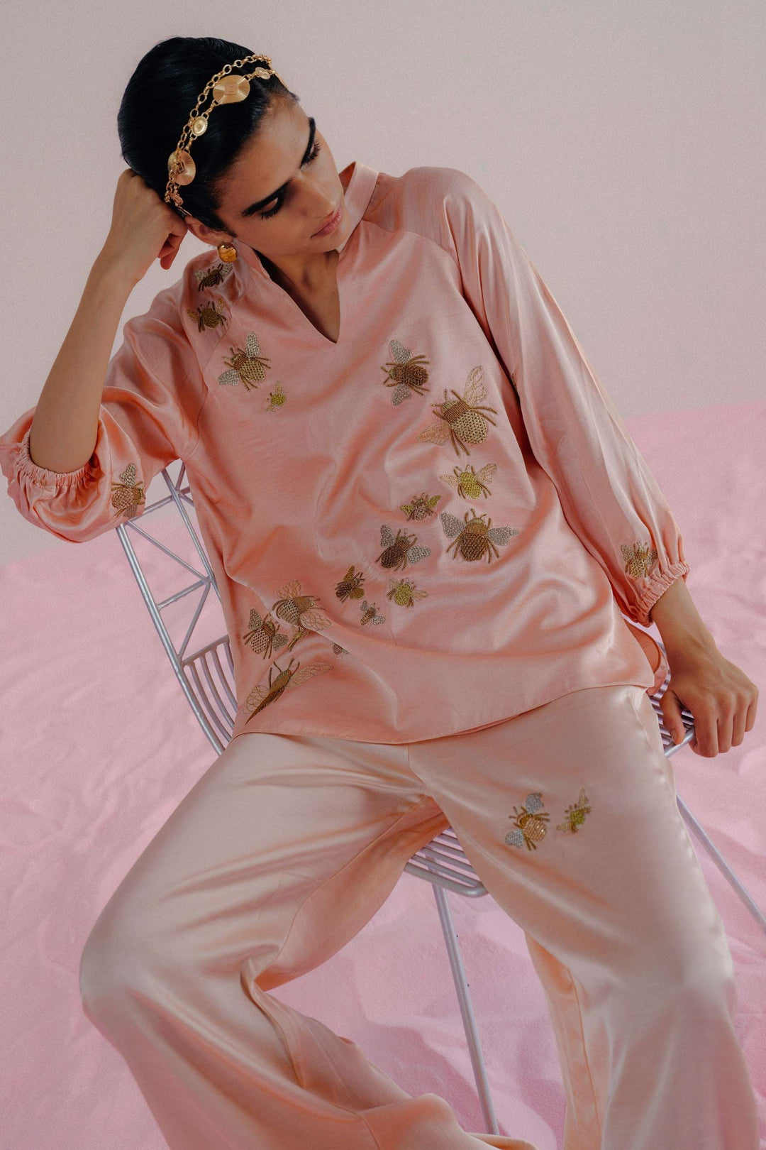 Baby Pink- Bumble Bee Co-ord Set