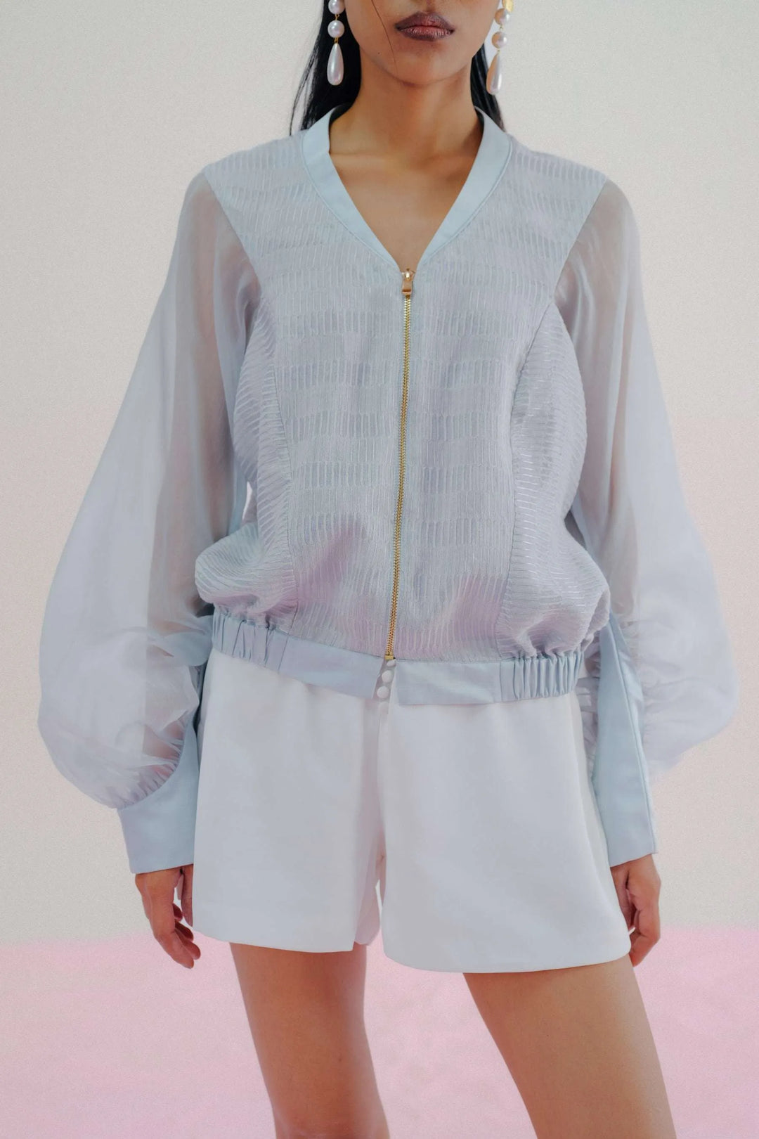 Sky Blue Airform Bomber Jacket_1