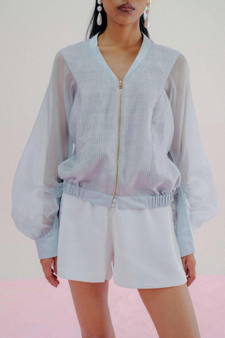 Sky Blue Airform Bomber Jacket_1