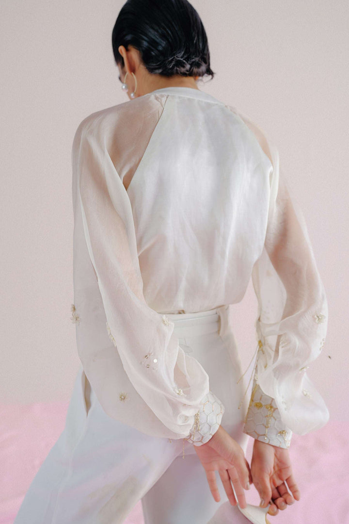 ivory-organza-embroidered-shirt-back-view-luxury-wear-warra