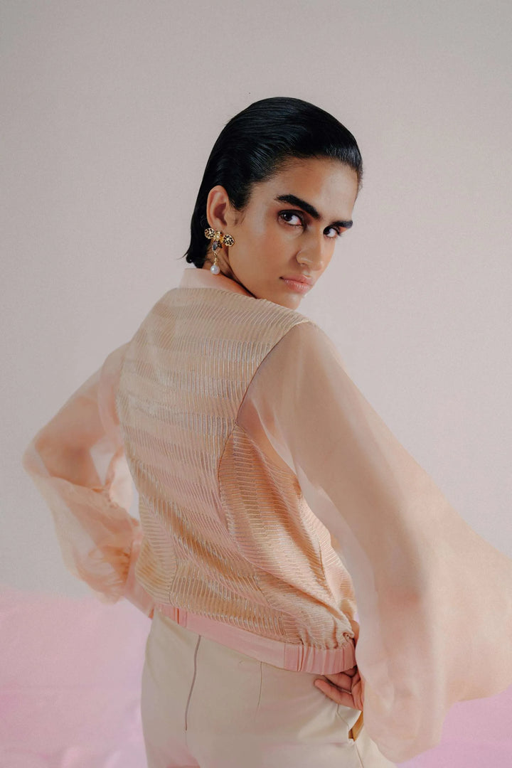 Baby Pink Airform Bomber Jacket_3