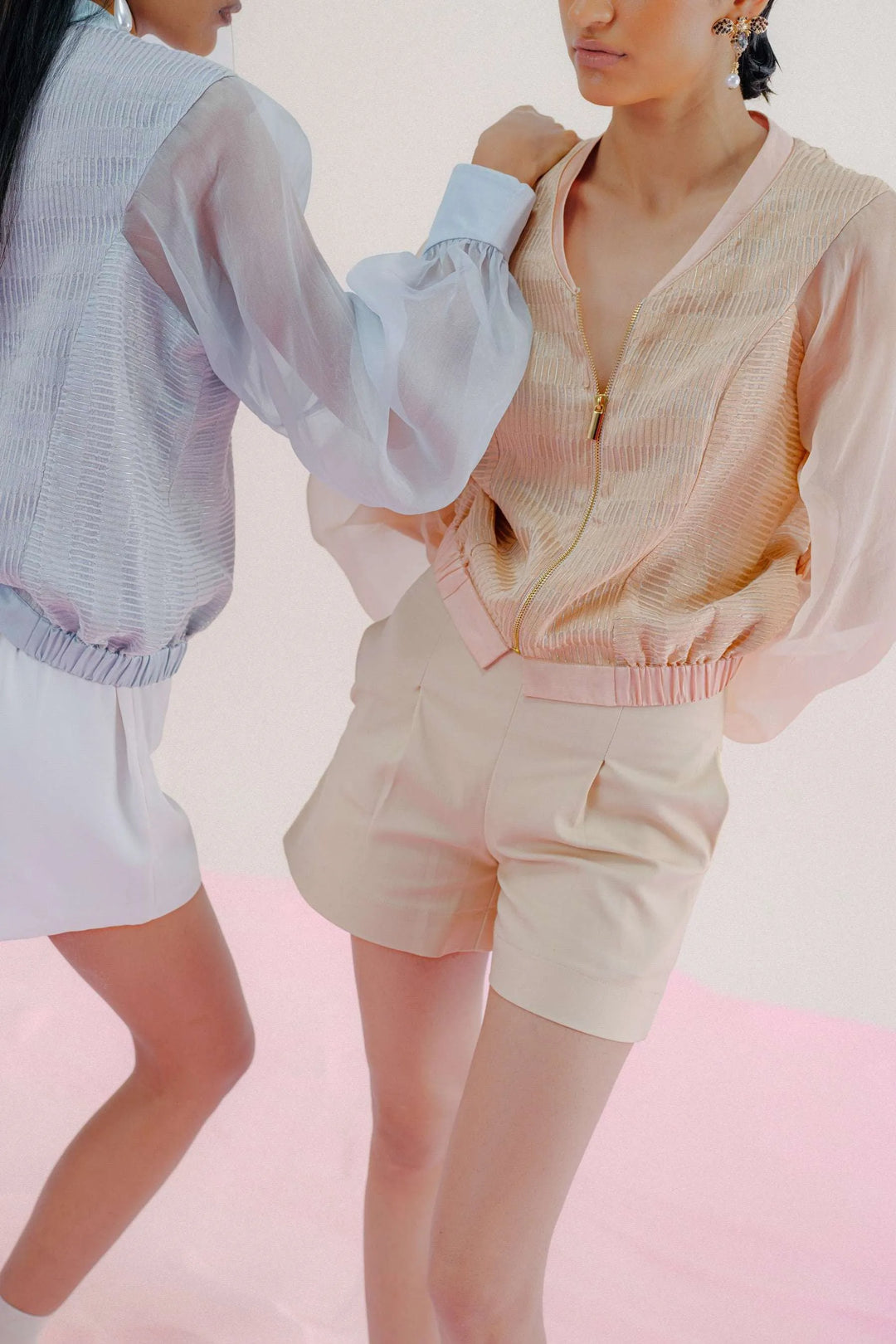 Baby Pink Airform Bomber Jacket_4