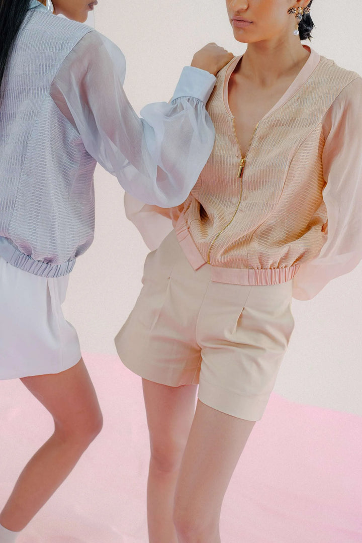 Baby Pink Airform Bomber Jacket_4