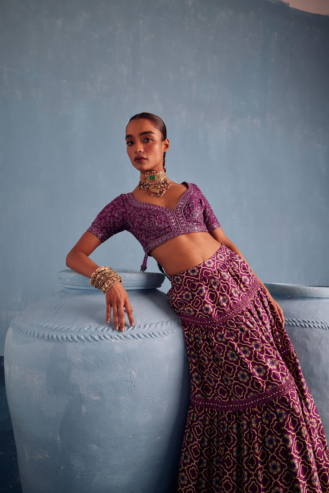 Royal Purple Lehenga Set